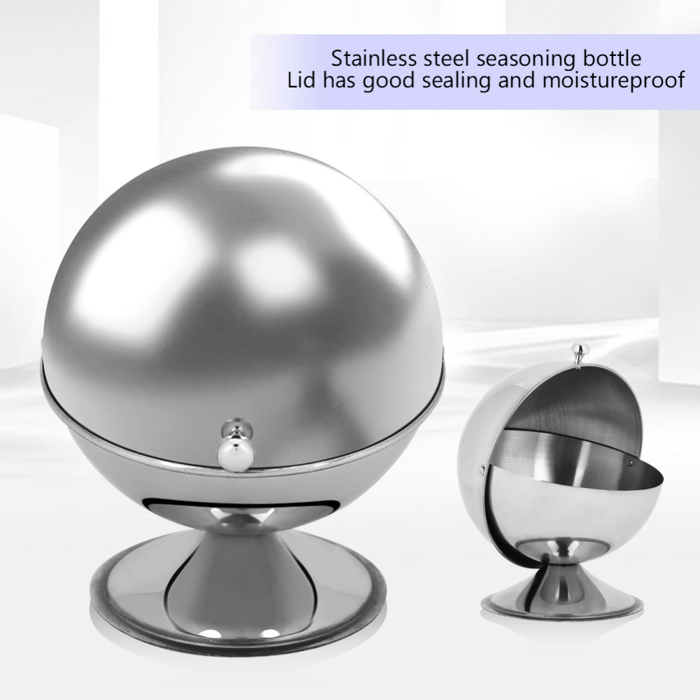 Stainless Steel Spherical Seasoning Bottle Restaurant Kitchen Spice Container Canister Cruet Storage Seasoning Tools #