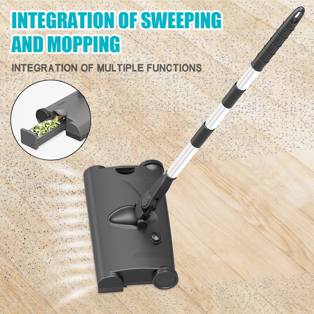 Household Wireless Broom Sweeper Electric Mop Pusher Sweeper Vacuum Cleaner Sweeper multifunctional machine low noise Rotary