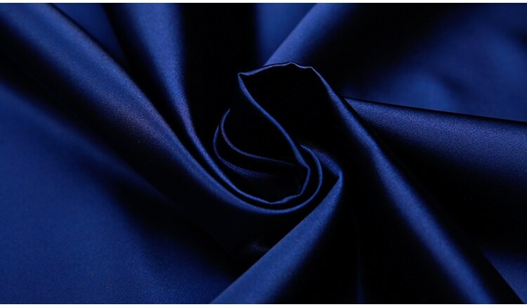 75cm Plain Satin Plain Fabric Brocade Fabrics Rayon Material for Sewing Needlework Material for DIY: Deep Blue