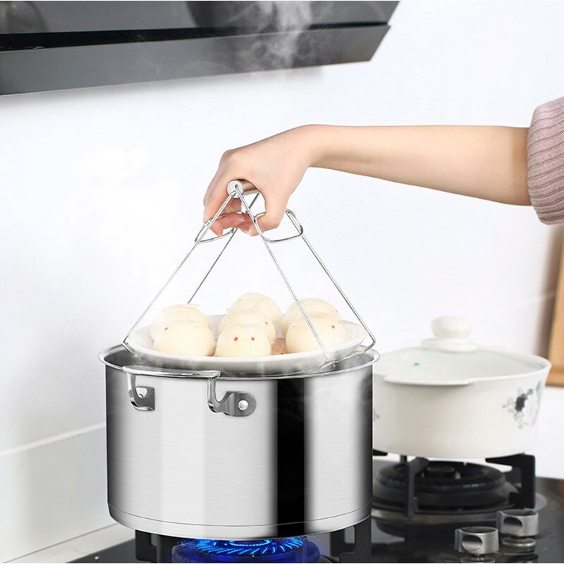 Aminno köksklämma av fat anti tallrik dispenser i rostfritt stål halkfri hållare prylar