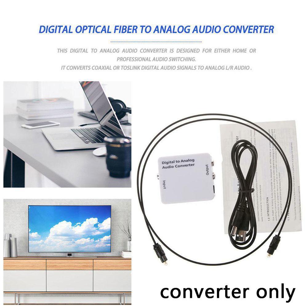 Analoog Naar Digitaal Audio Converter Versterker Decoder Adapter Spdif Toslink Audio Sound Rca Voor Tv Optische Coaxiale Adapter M7J8