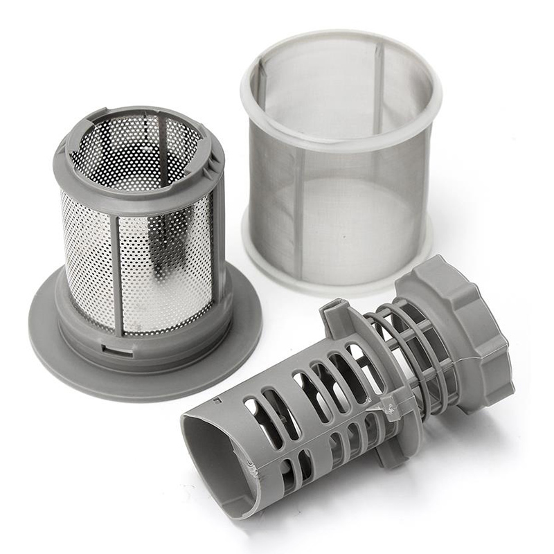 2 Part Dishwasher Mesh Filter Set Grey PP For Bosch Dishwasher 427903 170740 Series Replacement for Dishwasher: Default Title