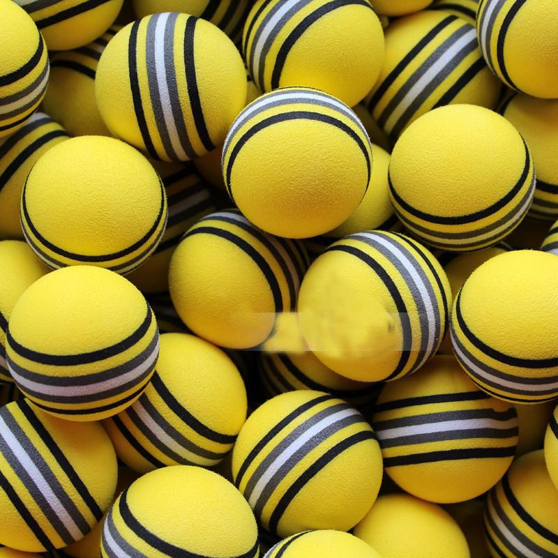 50Pcs Yellow Golf Sports Sponge Balls Indoor Outdoor Training Practice Foam Lot