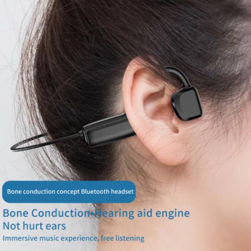 G1 sem fio 5.1bluetooth condução óssea fone de ouvido esportes fones de ouvido estéreo com microfone in-ear fones para android ios