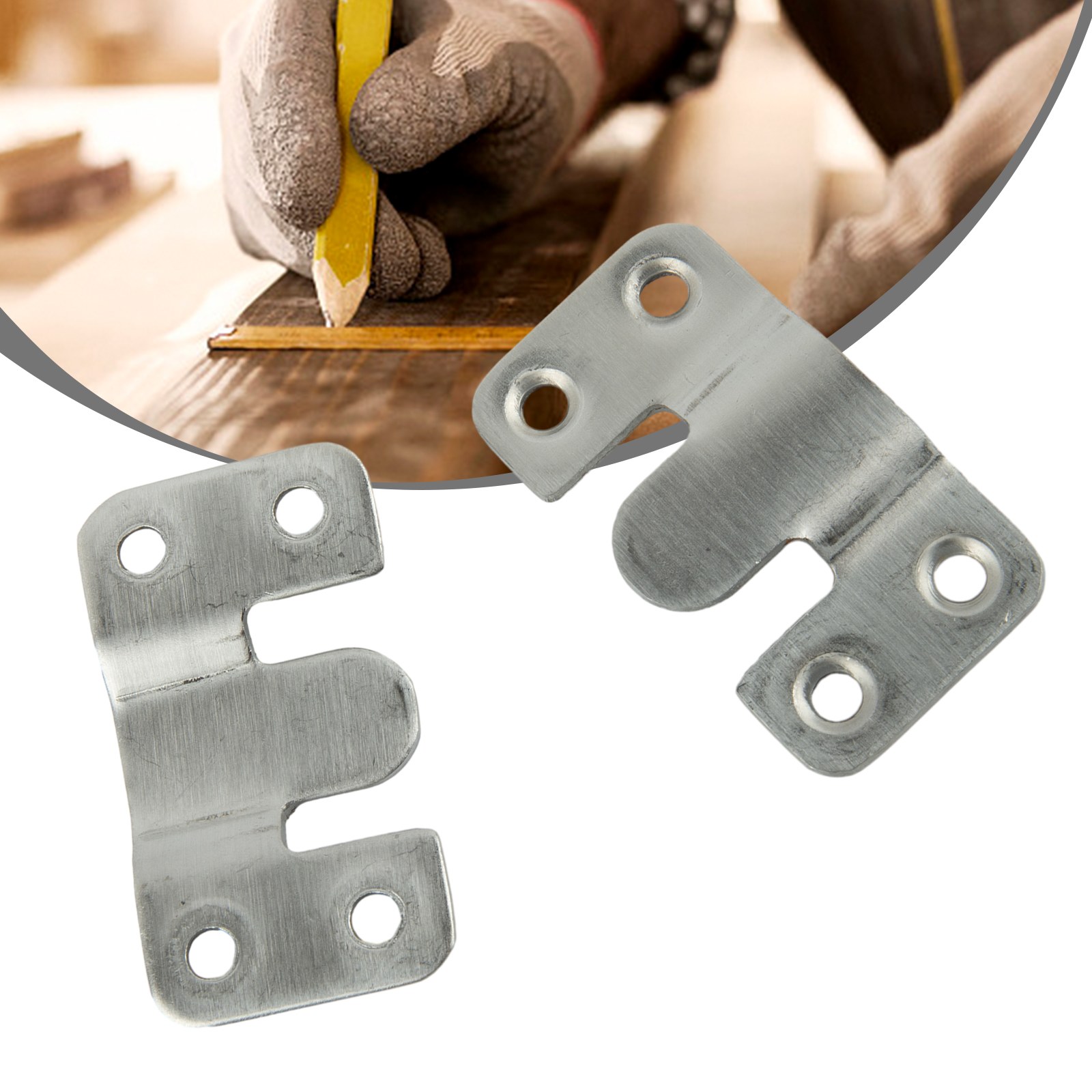 Gancho para marco de fotos de alta resistencia, colgador de pared de acero para sofá, soporte de enclavamiento, articulación de cama, gancho colgante para esquina, herrajes para muebles, 10 Uds.