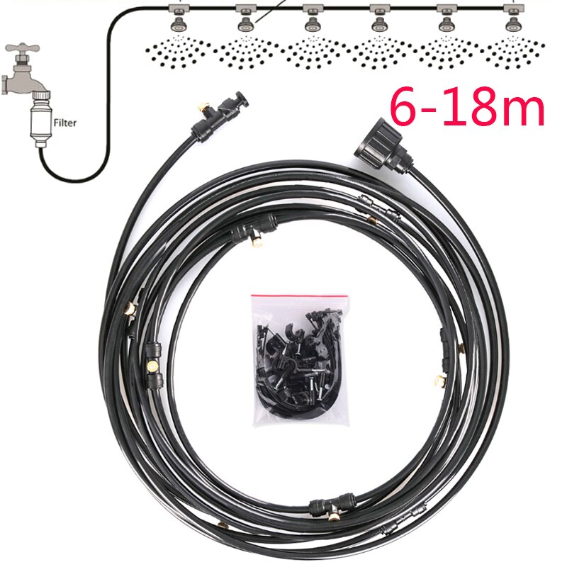 Greenhouse Garden Outdoor Watering Irrigation Misting Cooling System Kit