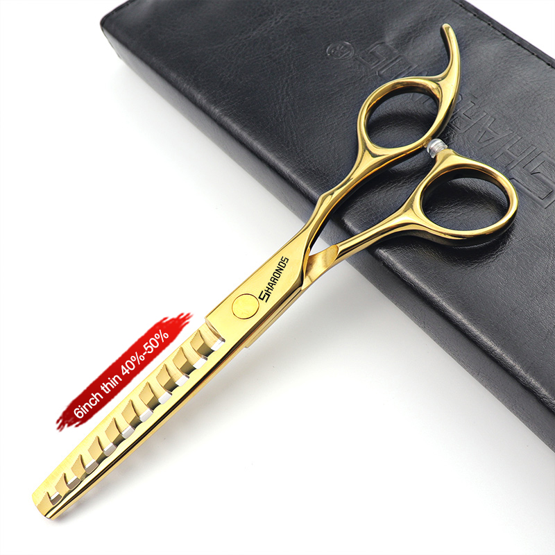 Echte kappersschaar, 6 inch kappersschaar, speciale schaar voor haarstylisten, schaar met platte tanden.: Ivoor