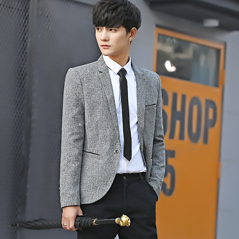 Slim men Suit Jacket Long-sleeved Business Casual men Blazer Coats Asian size S M L XL XXL XXXL