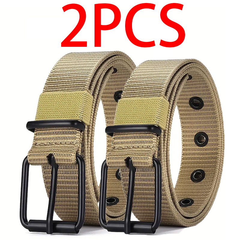 Cinturón de nailon súper duradero para hombre con hebilla de liberación rápida, adecuado para ropa de trabajo diaria, versátil tanto para hombres como para mujeres: Naranja