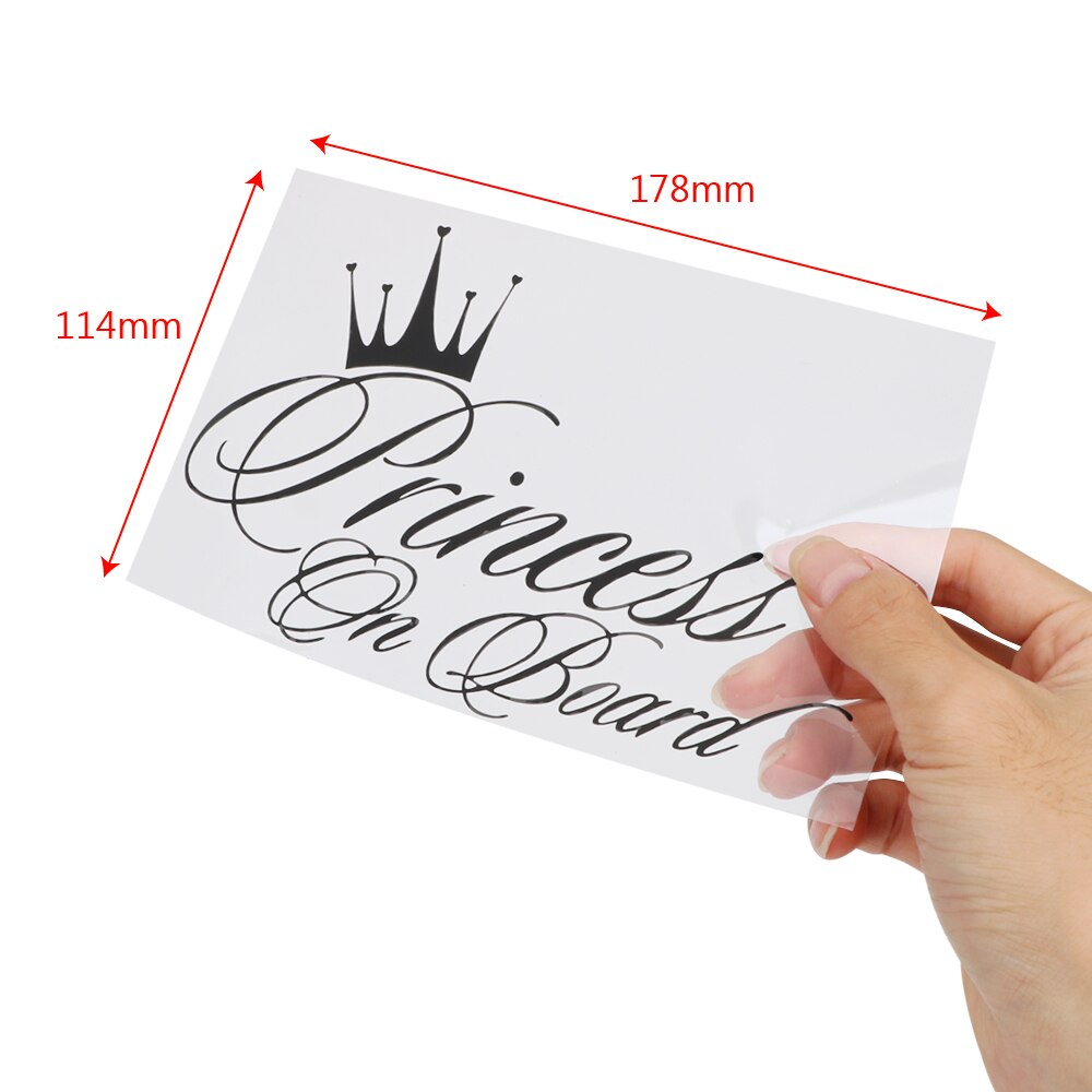 FORAUTO Princess Crown Car Sticker Vinyl Decals Bedroom Decoration Car-styling Black/Silver 17*10cm Auto Accessories
