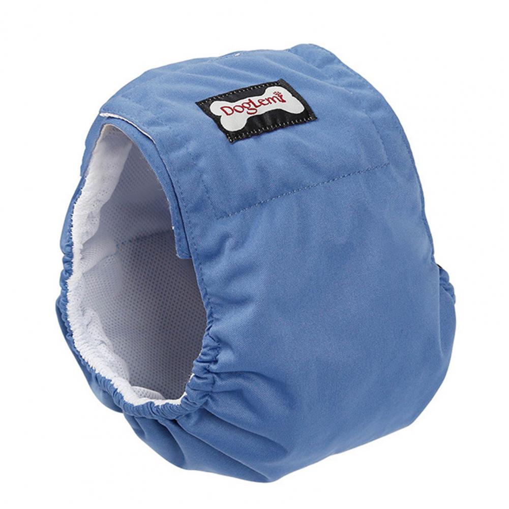 Convenient Puppy Diaper Water Absorbing Anti-harassment Breathable Solid Color Dogs Diapers Wraps: Blauw / XS