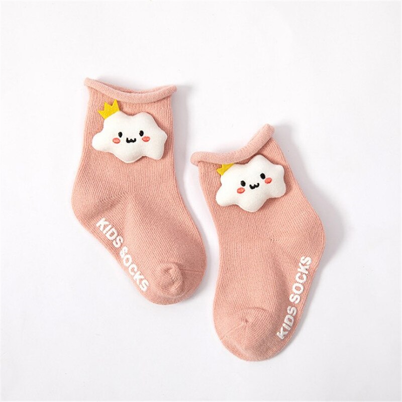 Baby kinderen kinderen baby jongen meisje katoenen crew panty unisex schattige cartoon dieren kousen zacht gezellig enkel voor 1-5 jaar: B / 1-3 jaar
