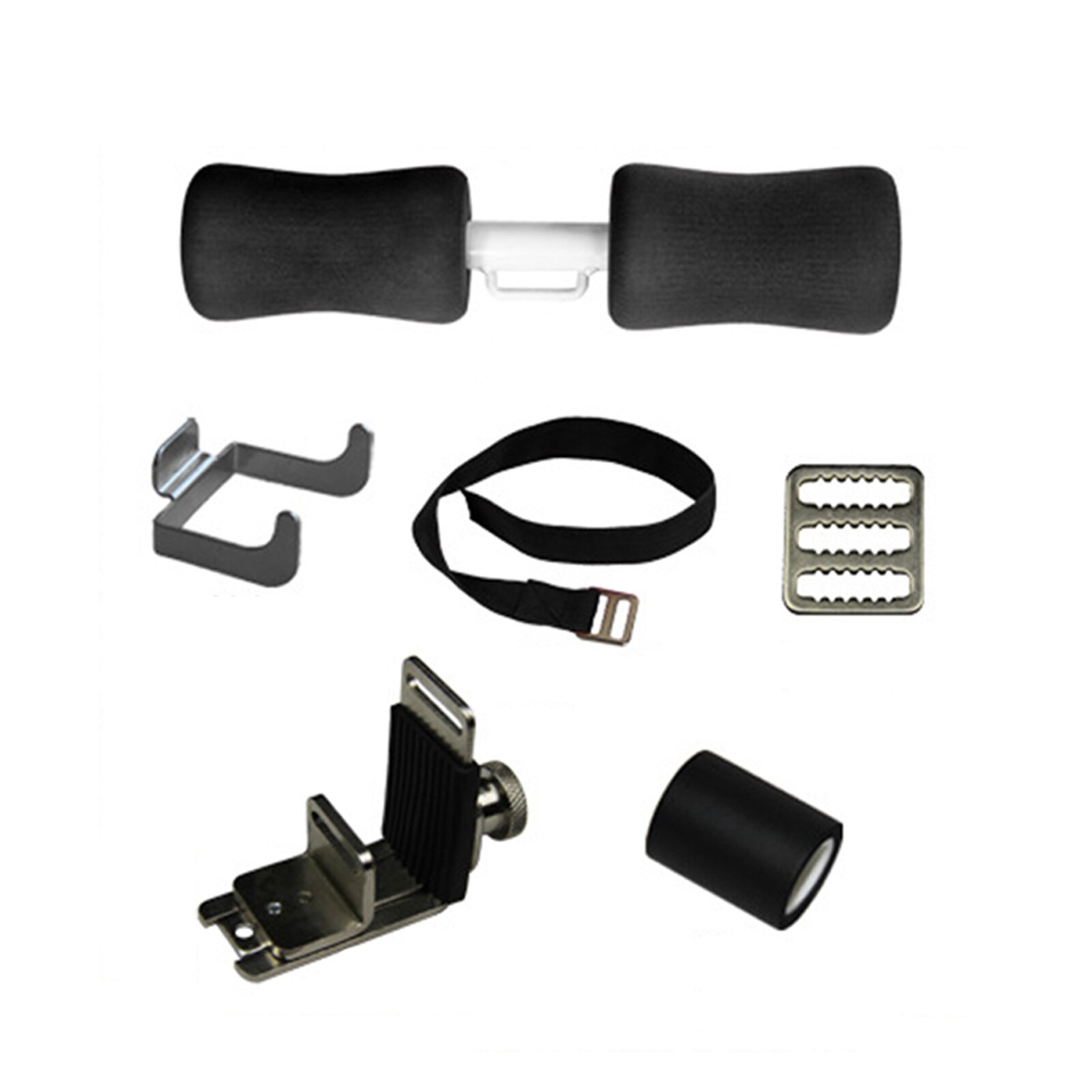 Home Foot Holder For Abs Exercise Sit Up Assistant Device Belly Rolling Bed Mounted Fitness Equipment Lose Weight Waist Lifting: Black