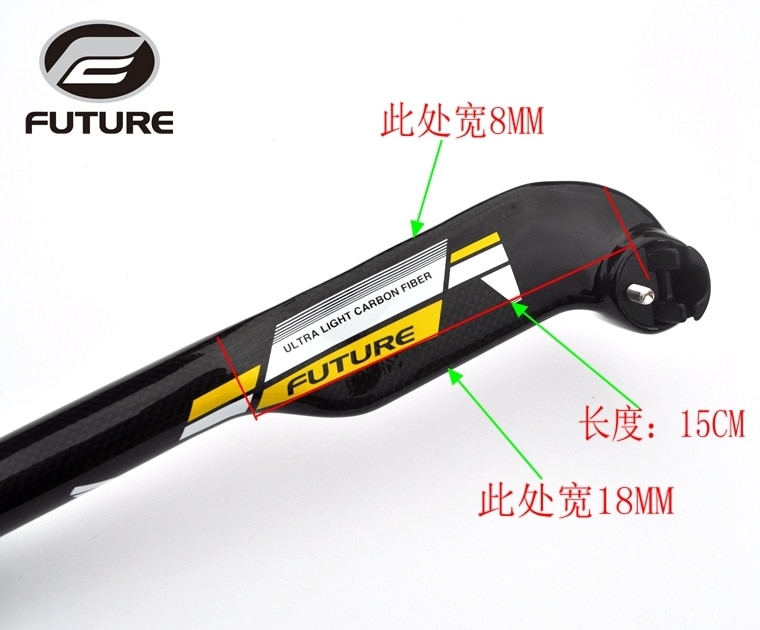Nyeste fremtidige mountainbike 3k fuld carbon fiber cykel sadelpind mtb 40mm offset 27.2/30.8/31.6*350/400mm