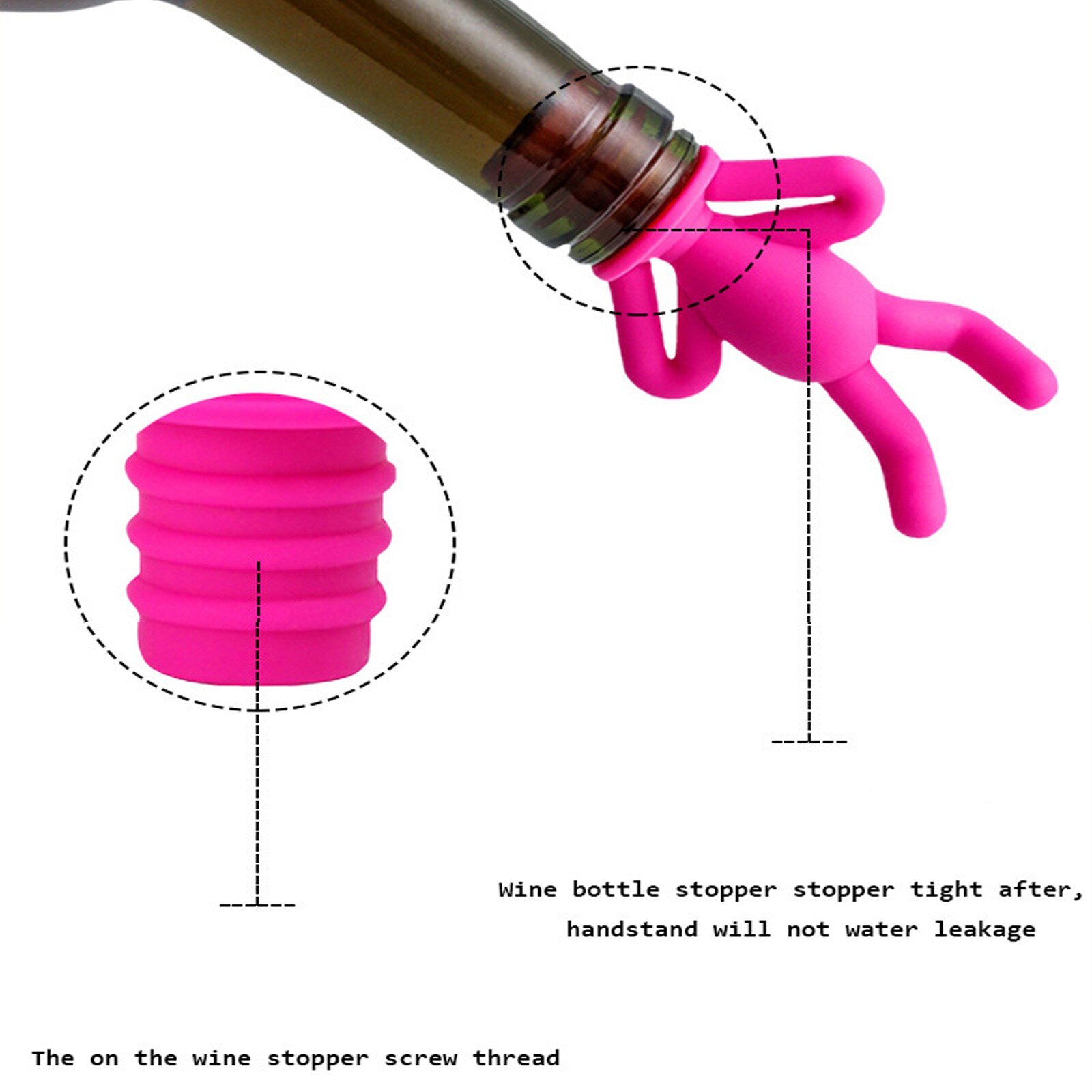 Silicone Wine Stopper Bottle Boston Drinking Buddy Party Wine Glass Marker Bar Accessories Champagne Stopper Cocktail Cork