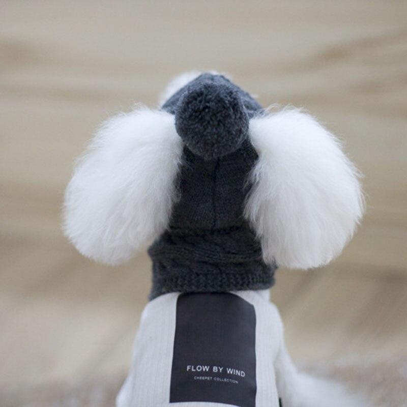Mini chapeau d&#39;hiver tricoté pour animaux | Ensemble écharpe pour chiens, produits pour animaux de compagnie, Cosplay amusant, bonnet pour chien Chihuahua, accessoires pour chiots