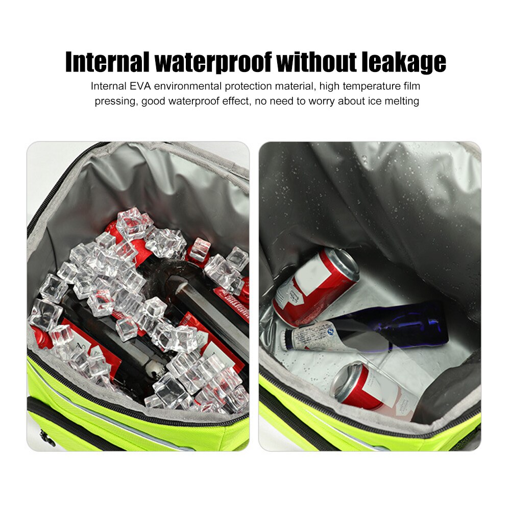 Picnic Insulation Backpack Lightweight Portable Drink Foog Cooler Bag Camping Travel Beer Carrier Rucksack 30L Large Capacity