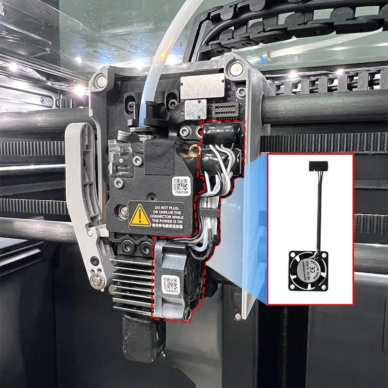 Für Bambus Labor X1/P1 2510 Lüfter Hotend Lüfter mit Kabel Schnell Lüfter für Bambus X1C P1S P1P 3D Drucker Zubehör