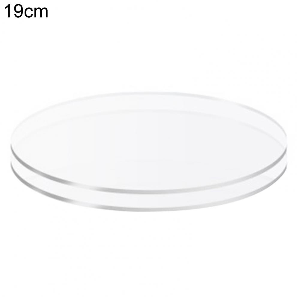Transparent 2Pcs Practical Acrylic Birthday Cakes Boards Acrylic Cake Base Non-Sticky for Kitchen: 19cm