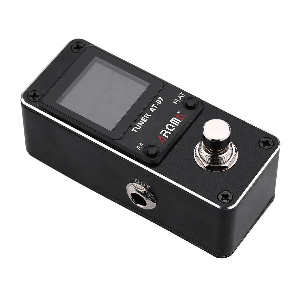 Aroma At-07 Mini Voet Gitaar Tuner Effect Pedaal Guitarra Chromatische Tuning Metalen Shell Hd Display Voor Podium En studio