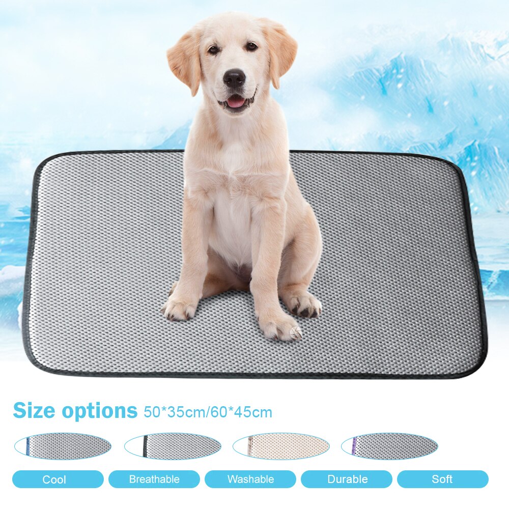 Polyester Pet Dog Slaapmat Huisdier Water Absorberende Pad Waterdicht Zomer Hond Cooling Pee Pad Ademend