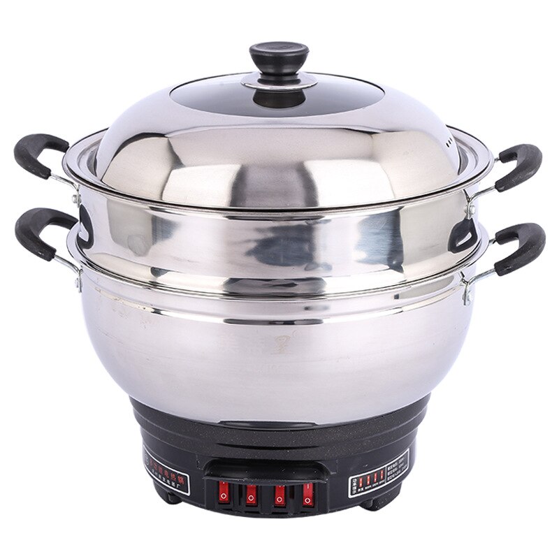 Multifunctional electric cooker with steamer electric wok household multifunctional electric pot electric steamer wok