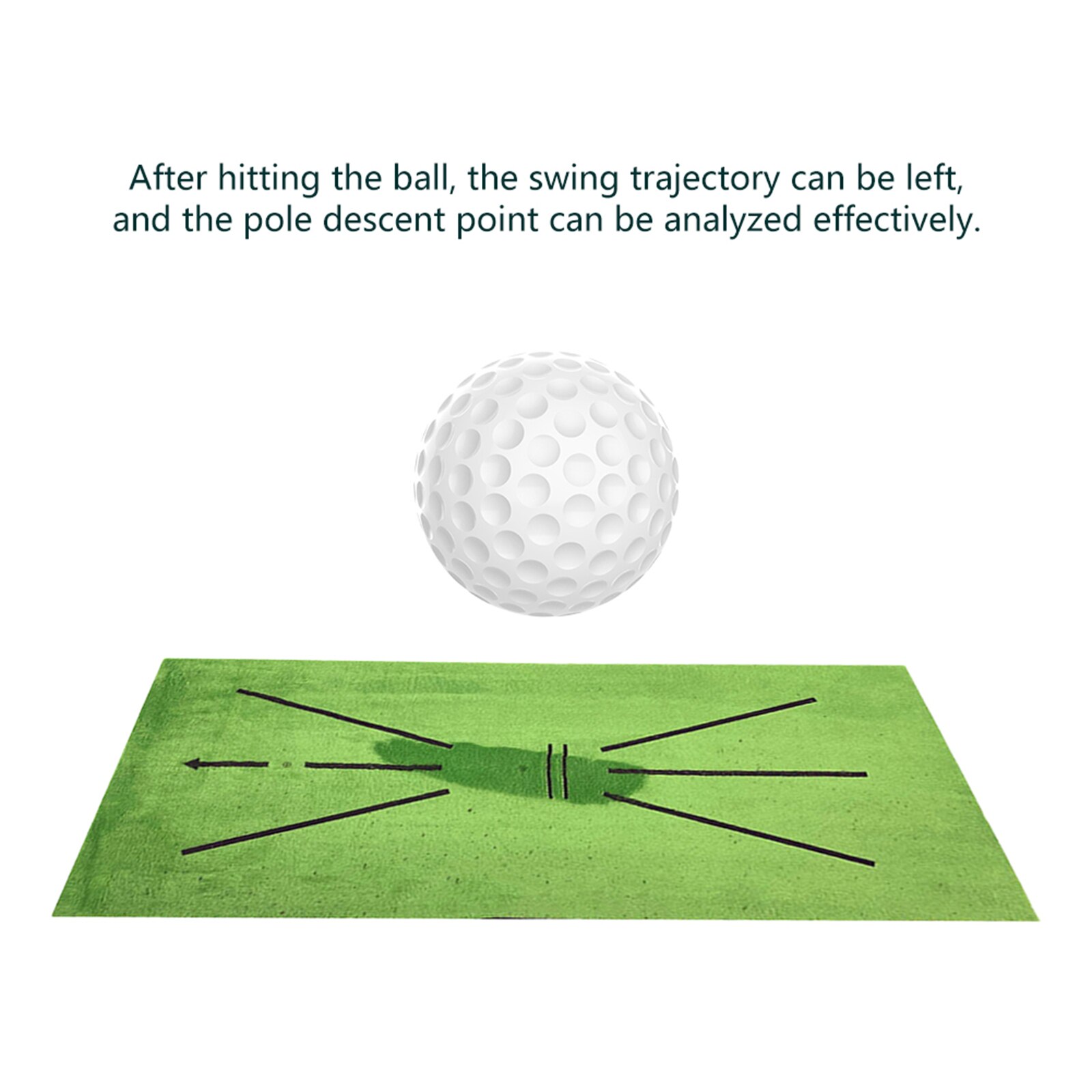 Portable Golf Training Mat Swing Detection Batting Golf Practice Training Aids Turf Rug Mat Home/Office/Outdoor Golf Accessories