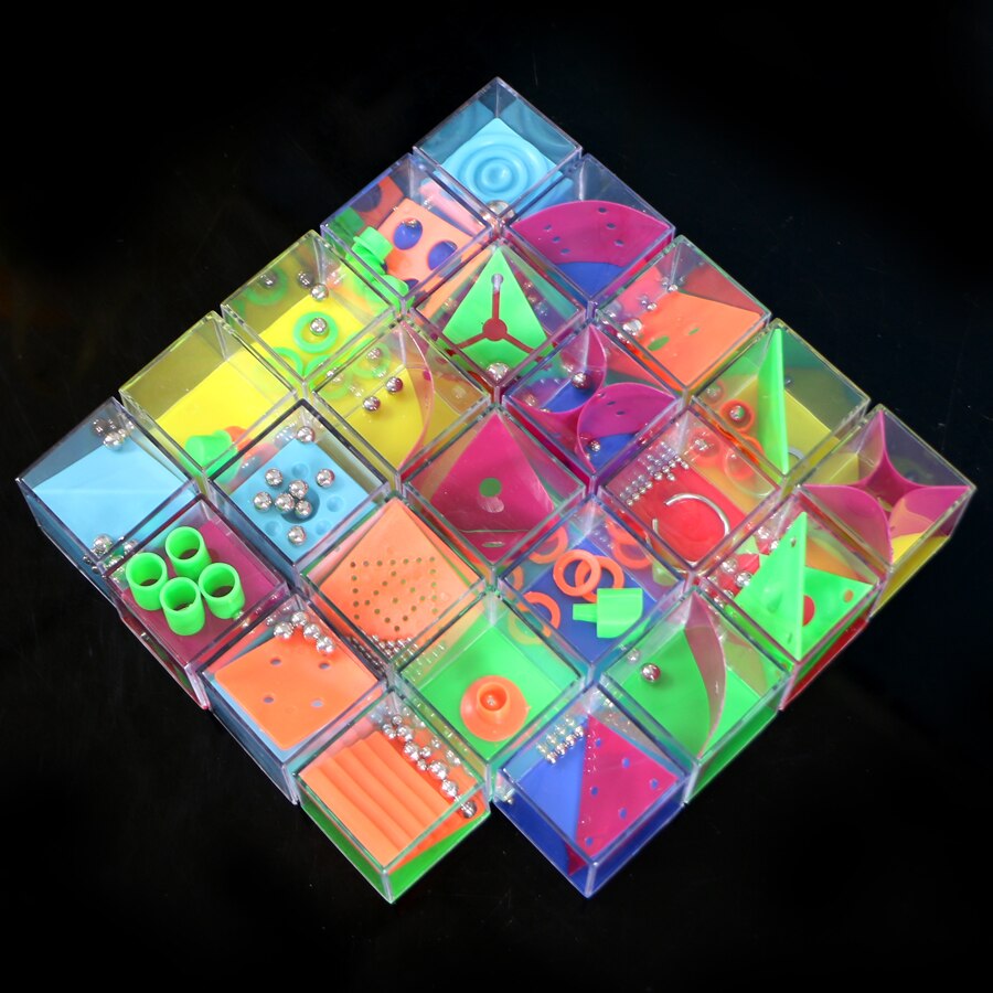 Kids Educatief Speelgoed 24 pcs Mini Ceduldspiele 3D Puzzel Doolhof Kubus Met Bead IQ Uitdaging Spel Intellect Speelgoed Voor Volwassen hand Speelgoed