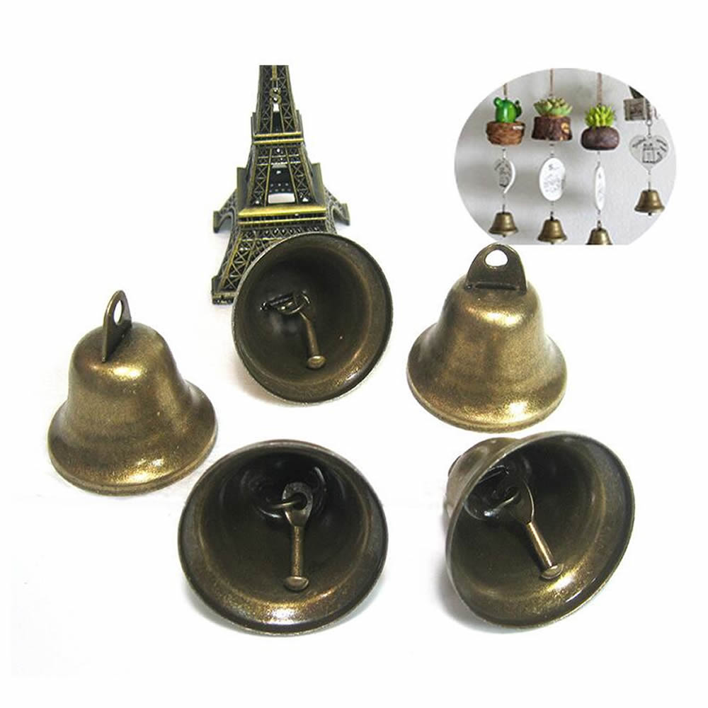 Cloches de Jingle en Bronze Vintage, pour chien, entraînement en pot, fabrication de carillons éoliens, équipement d'instruments musicaux, 38mm/1.5 pouces, 10 pièces
