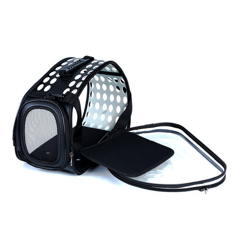 Transportín plegable transparente para gatos, bolsa de viaje para perros pequeños al aire libre, cachorros y gatos, caja de transporte Visible transparente S/L