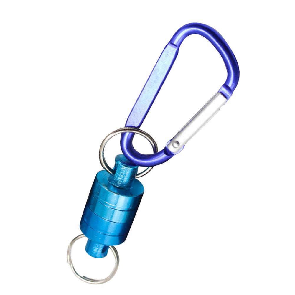 Mousqueton magnétique puissant Portable en alliage d'aluminium, lanière de sortie pour la pêche à l'alpinisme: Blue