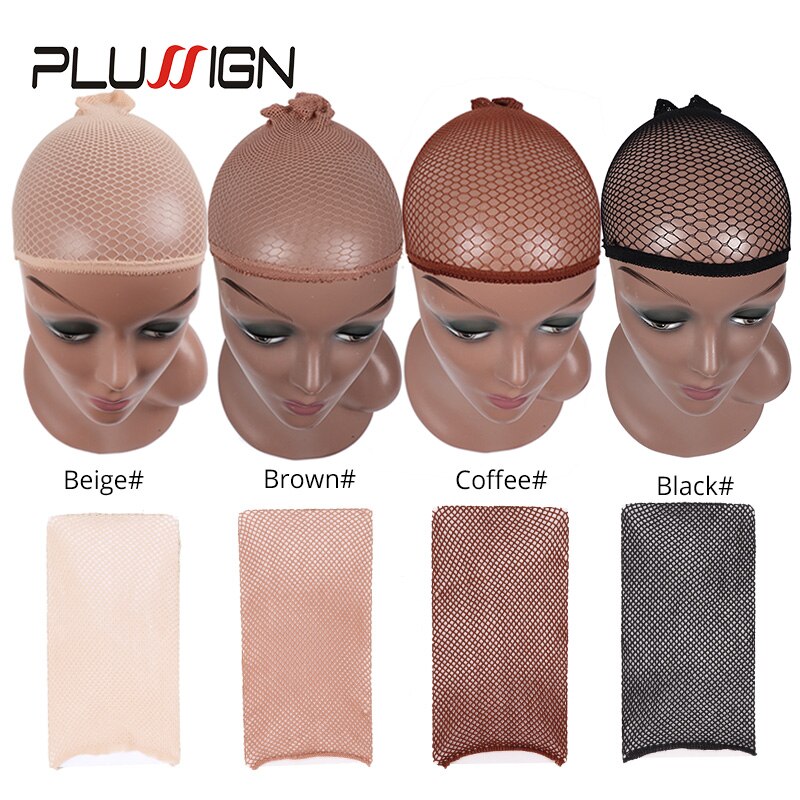 Breathable Wig Caps Stocking Cap Nylon Brown Black Beige Three Color Hairnet For Fix Wigs Anti Slip Hair Net Opened End