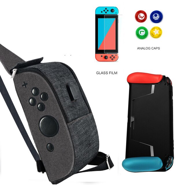 Per Nintend Interruttore Crossbody Borsa Da Viaggio con Porta USB di Ricarica per Nintendo Switch di Console di Gioco Accessori di Caso di Immagazzinaggio: H