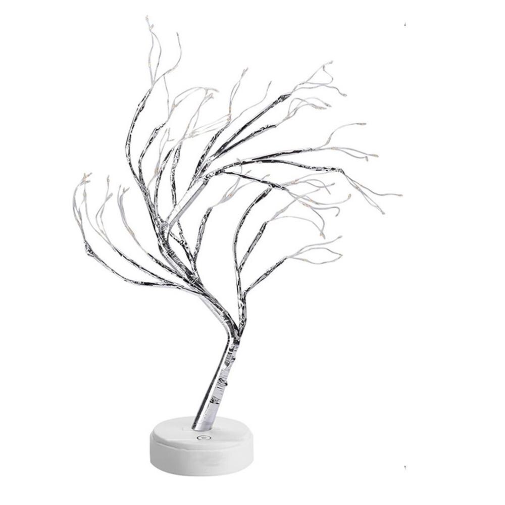 108 led usb vuurboom nachtlampje feest huisdecoratie sprookjesachtige verlichting kinderkamer lamp oplaadbare kraanbediening nachtlampje: Geel