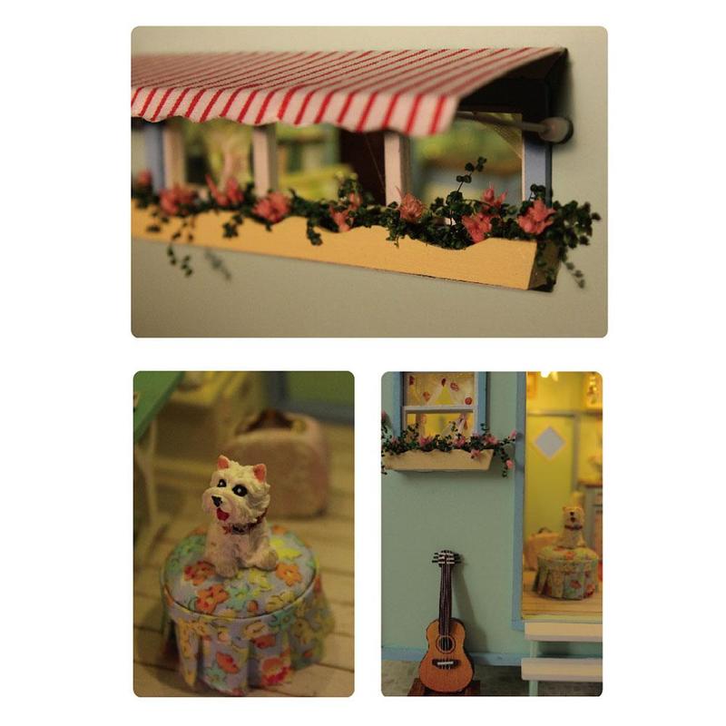 Diy Poppenhuis Handwerk Miniatuur Met Licht Meubels Kids Project Kit