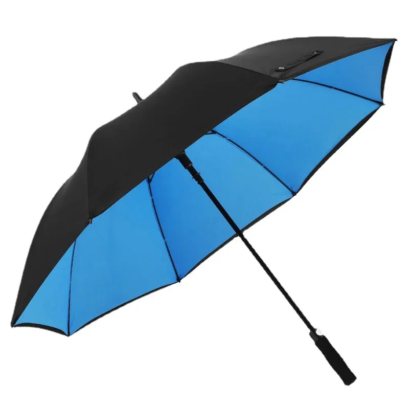 185 cm großer Golf-Regenschirm für Männer, manuell, langer Griff, beständig, UV-Schutz, Sonnenschirm, Schatten, Reise-Strandschirm, winddicht, stark