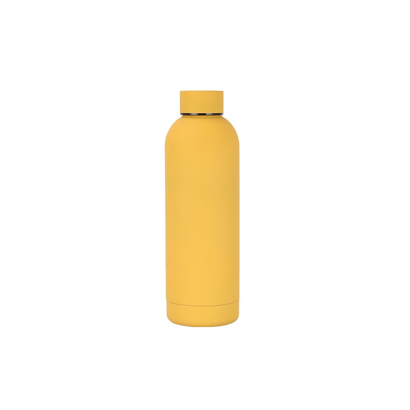 Rostfritt stål 500ml liten munflaska utomhus sportbil bärbar termoskopp kallvattenflaska: Röd / 500ml
