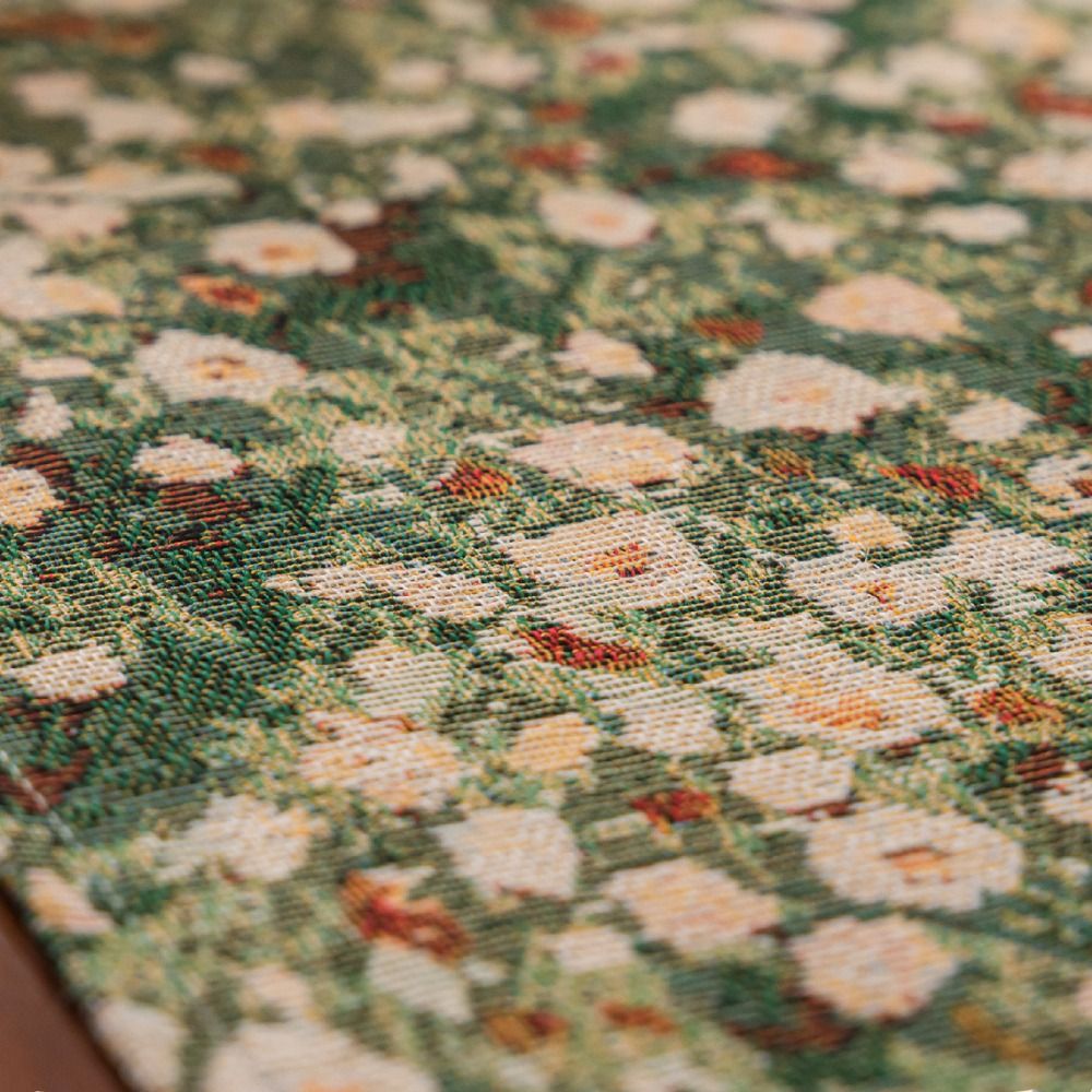 Heminredning vintage jacquard bordslöpare blommönster med tofsduk förtjockad bordsduk middagsfest
