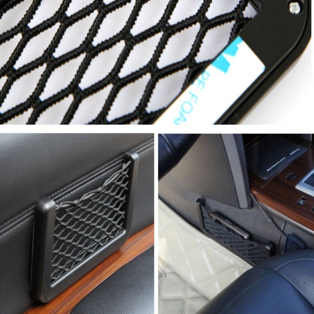 85X145mm Auto Mesh Netto Doos Opbergtas Auto Gereedschap Styling Bagage Holder Pocket Sticker Kofferbak Organisator Bagagenet