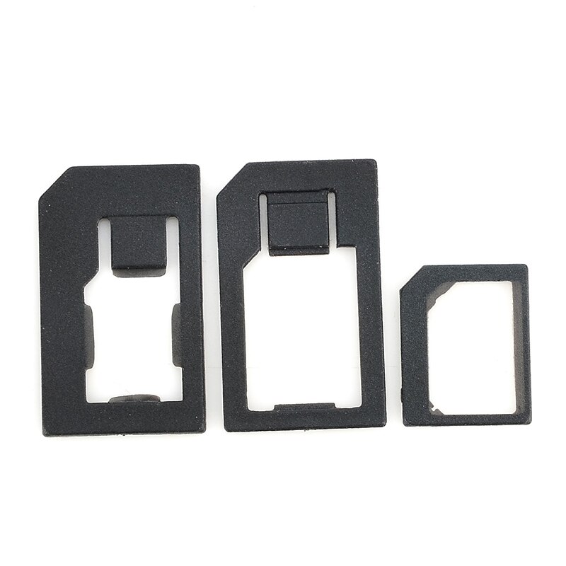 4 sztuk/zestaw 3 w 1 ultra-cienkie mikro standardowe karty SIM adaptery i narzędzia dla iphone 4 4S 5 czarny adapter #2