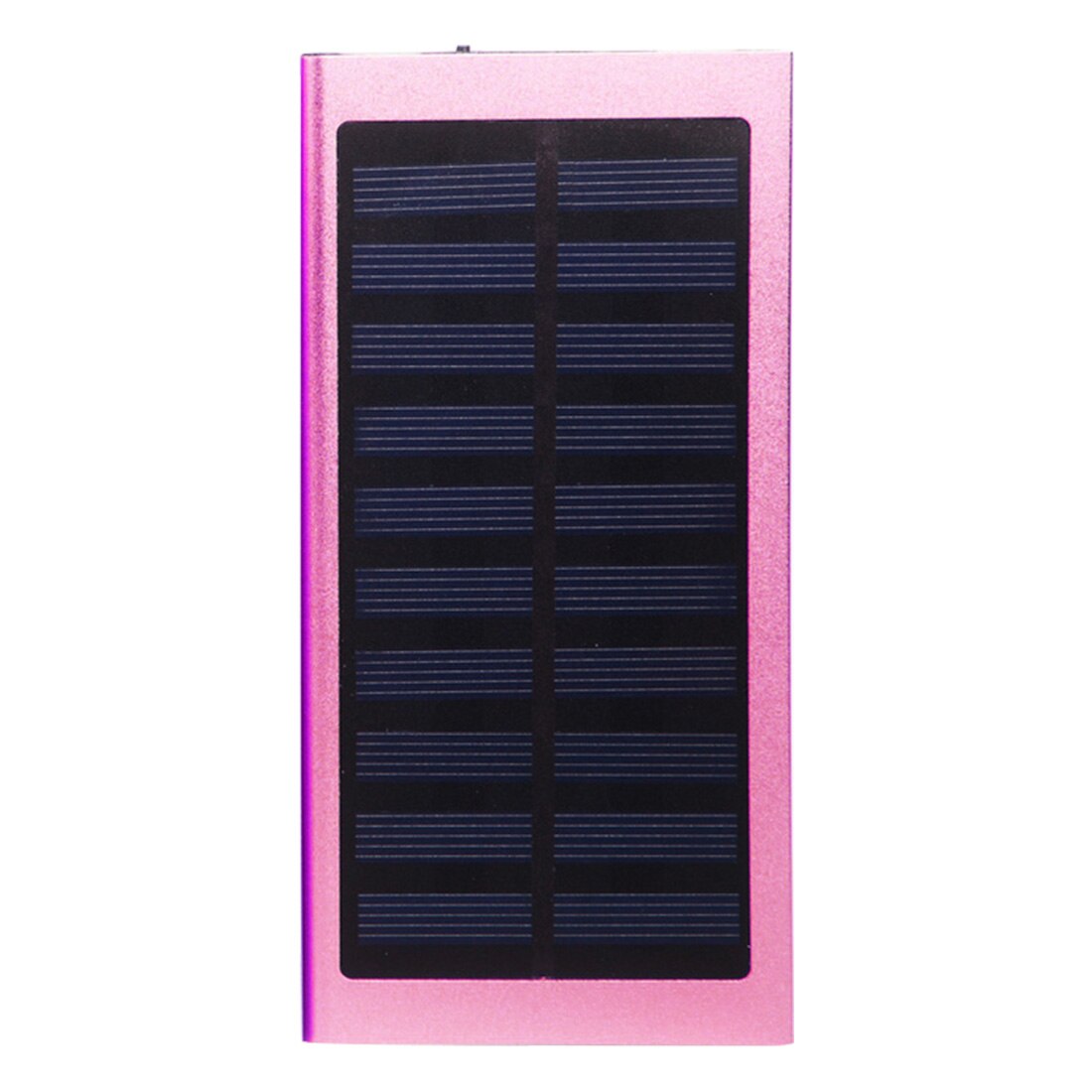 Solar Power Bank Dual USB Output 20000mAh Ultra-thin Solar Mobile Power External Polymer Battery Charger Outdoor Light Powerbank: Red
