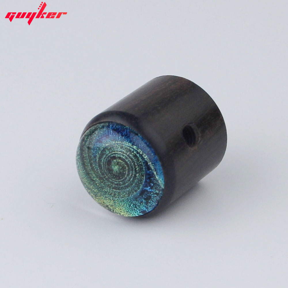GUYKER Ebenholz Potentiometer Knopf sternenklar Himmel Oberfläche Innen Durchmesser 6MM für Gitarre Bass Zubehör