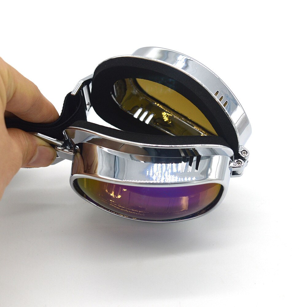 Mooreaxe goggles glasögon för harley motorcykel vintage half face jet hjälm steampunk pilot stil glasögon vindtät