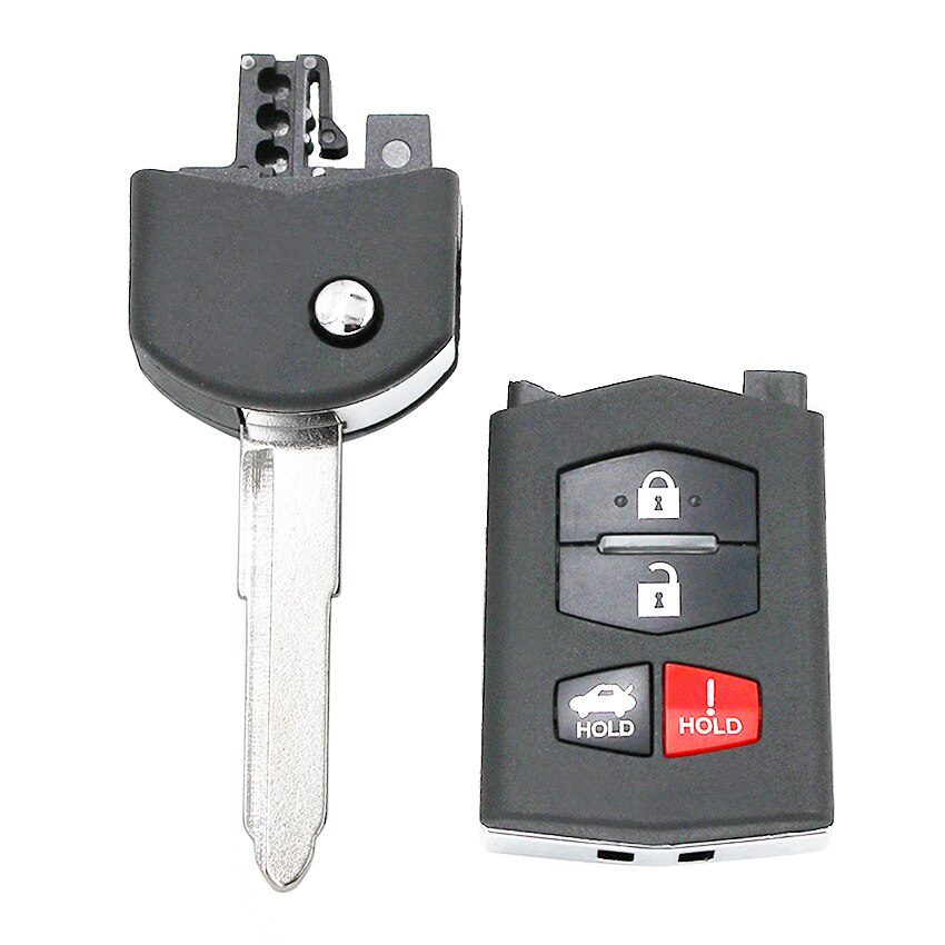 3/4 buttons Flip Remote Key Fob Shell Case fob 4 Button for Mazda 3 5 6 RX-8 CX-7 CX-9 RX-8 with uncut HU133 blade