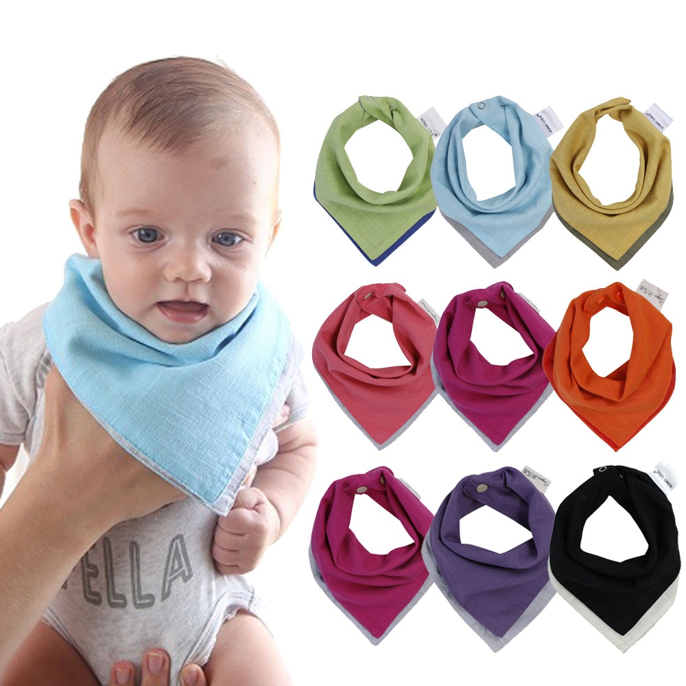 4 Stks/partij Baby Bandana Slabbetjes 100% Katoenen Mousseline Omkeerbare Super Absorberende Kwijlen Slabbetjes Unsiex Baby Accessoires Zachte Pasgeboren Slabbetjes