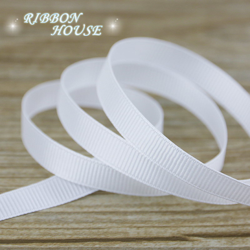(10 meters/lot) White Grosgrain Ribbon wrap decoration ribbons