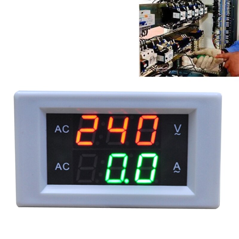 YB4835VA—500V/50A Digital Display AC Voltmeter Ammeter Panel Amp Device Volt Voltage Current Meter Voltage Measurement