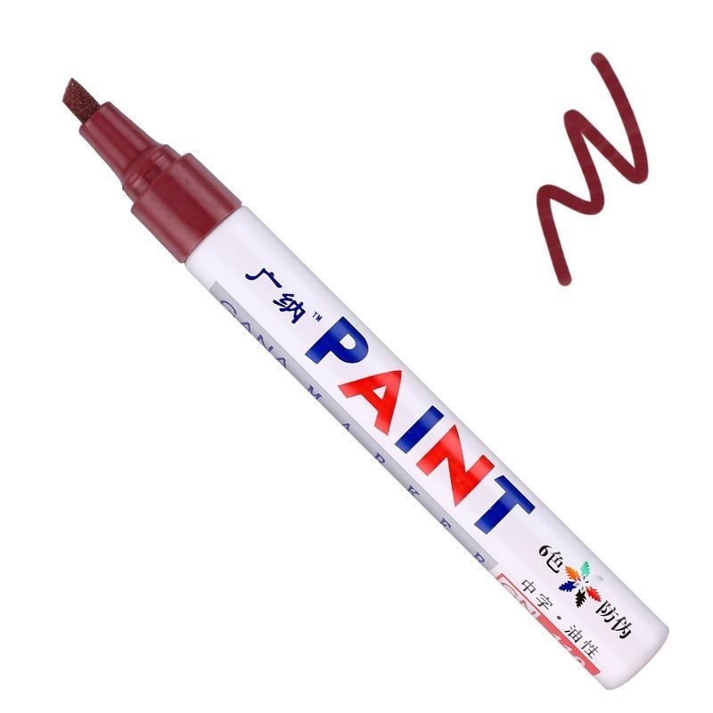 Rotulador de pintura de punta plana de colores, Graffiti, banda de rodadura de neumático de coche, CD, Metal, madera, marcador impermeable aceitoso permanente, suministros para escuela y oficina MP4