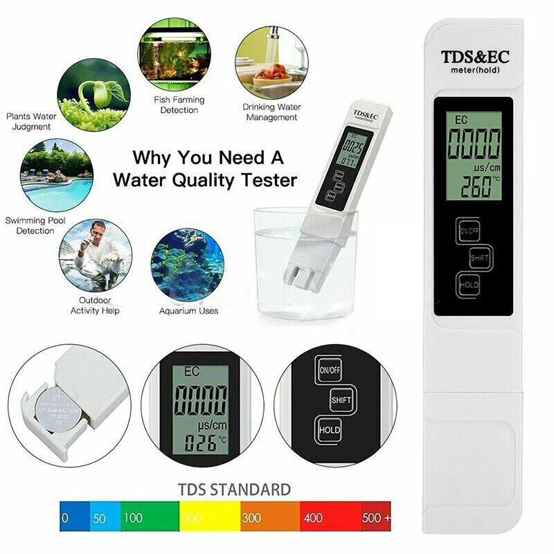 Digital Electric TDS/EC/PH Meter Tester Hydroponic... Grandado