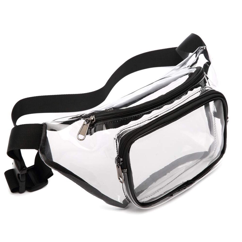 transparent Taille Pack Tasche Frauen Klar Wasserdichte Luxus fanny Pack unisex Taille Pack Brust Hüfte Gürtel Taschen Heuptas Sack Femme: Weiß